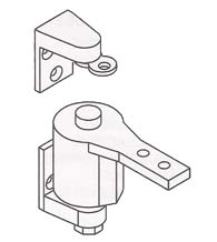 Surface Mount Gravity Door Pivot Hinge, Bommer 7412