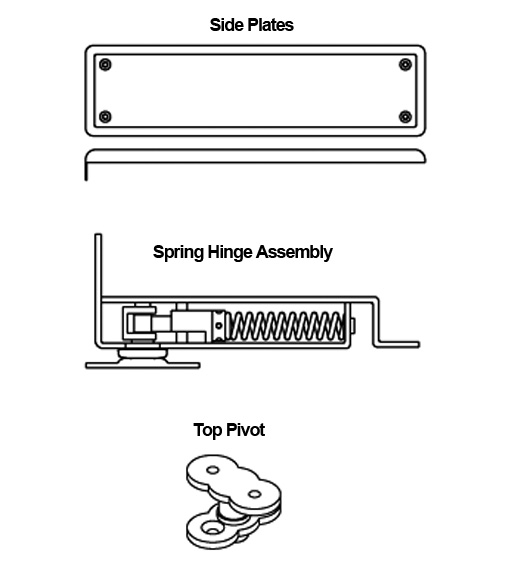 Horizontal Floor Spring Hinge with Hold Open