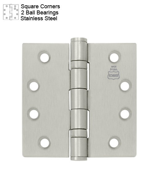 4-1/2 x 4 Stainless Steel Hinges