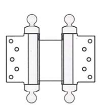 7 Inch Half Surface Double Acting Spring Hinge with Ball Tips, Pair, Bommer CL3023-7