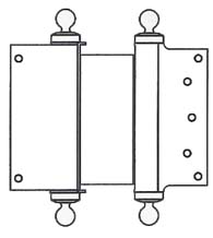 5 Inch  Box Clamp Type Double Acting Spring Hinge with Ball Tips, Pair, Bommer CL3024-5