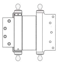 6 x 4-1/2 Template Mortise Double Acting Spring Hinge with Ball Tips, Pair, Bommer CL3029-6x4.5