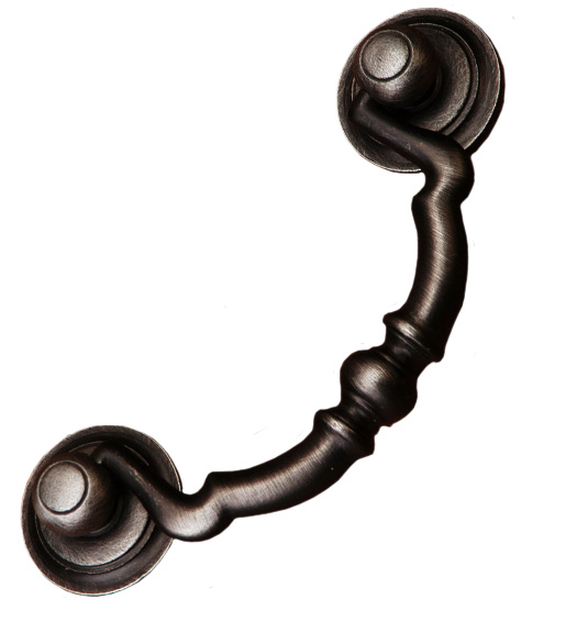 Sculptured Beaded Bail Cabinet Pull