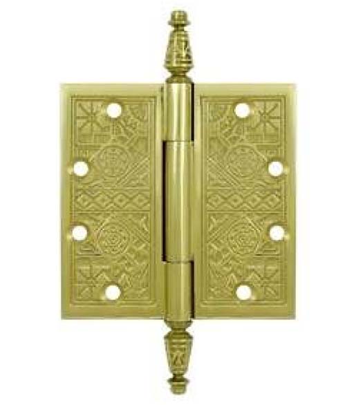 4 inch Ornate Hinge with Finials