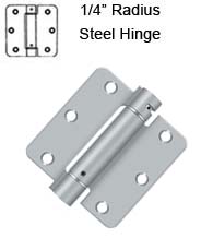 3-1/2 x 3-1/2 x 1/4 Radius Spring Hinge, Deltana DSH35R4