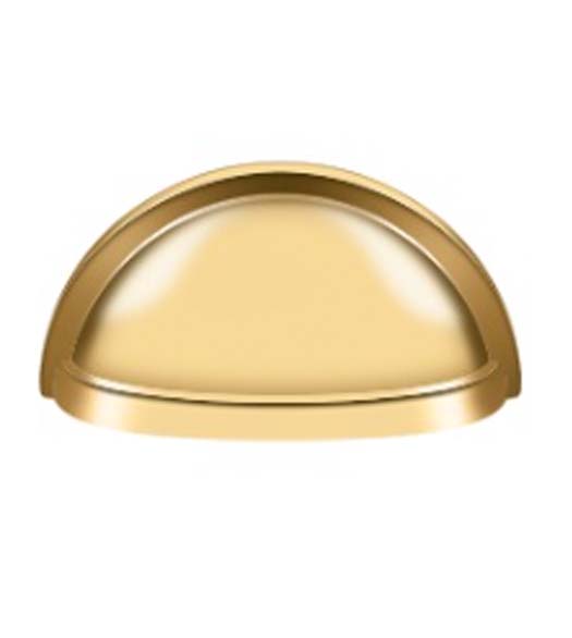 Solid Brass Oval Shell Cabinet Handle