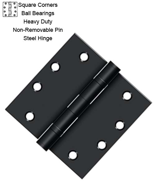 4-1/2 Inch Steel Hinge with 2 Ball Bearings