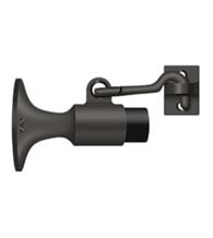 Solid Brass Wall Mount Bumper with Hook, Deltana SAHW325