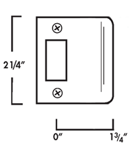 1-3/4 Inch Lip Strike Plate, Don-Jo 9175