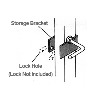Storage Bracket for Exit Security Bars