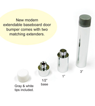 Solid Brass Contemporary Door Stop, Deltana BDS450