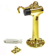 6 Inch Extra Heavy Duty Floor Mount Door Stop with Catch, Deltana DSF630