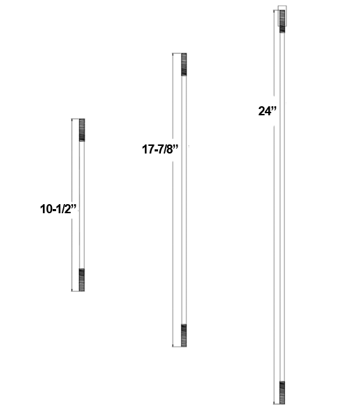 Flush Door Bolt Extension Rod
