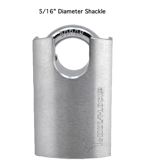 5/16 Diameter Protected Shackle Padlock