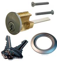 Store Front Door Rim Cylinder, Global TH1100-RCB