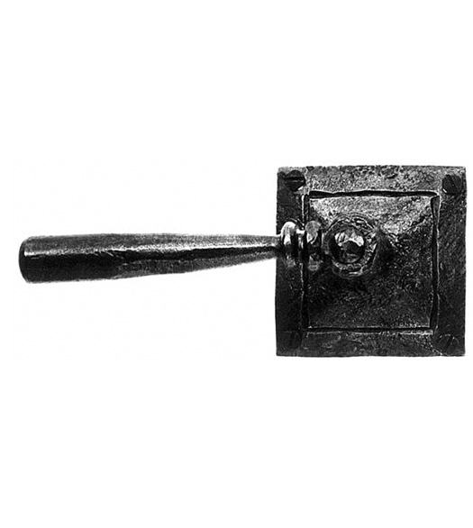 Black Iron Lever With Square Rose