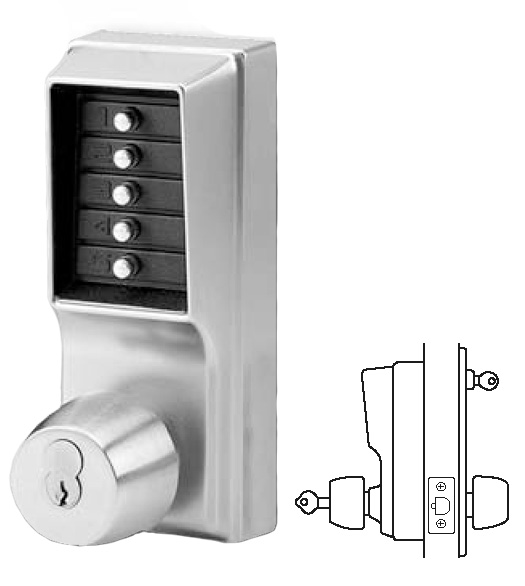 Simplex Keypad Entry Lock with Key Override