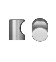 Stainless Steel Contemporary Barrel Cabinet Knob, Omnia 9153-US32D