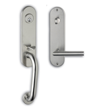 Omnia Metro Single Cylinder Stainless Steel Handleset
