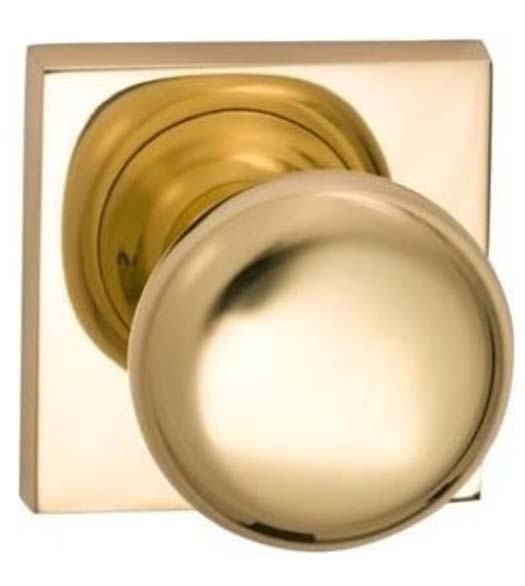Simple Round Knob Square Rose Knobset