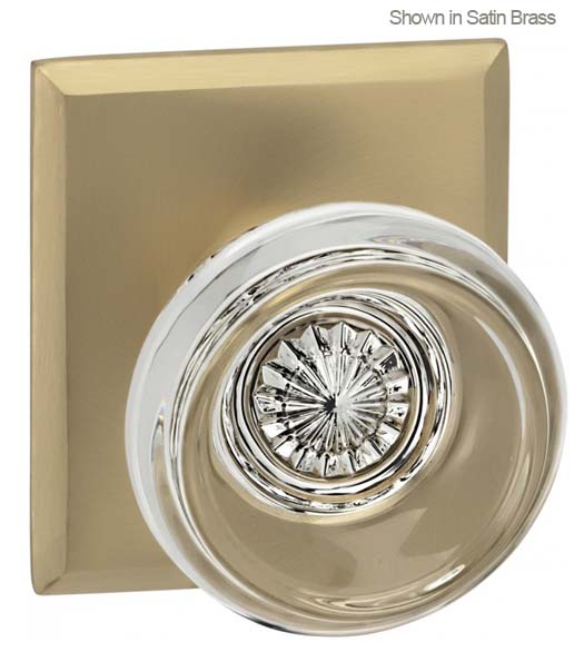 Round Glass Rectangle Rose Knobs