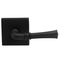 Fluted Door Lever with Square Rose, Omnia 785SQ
