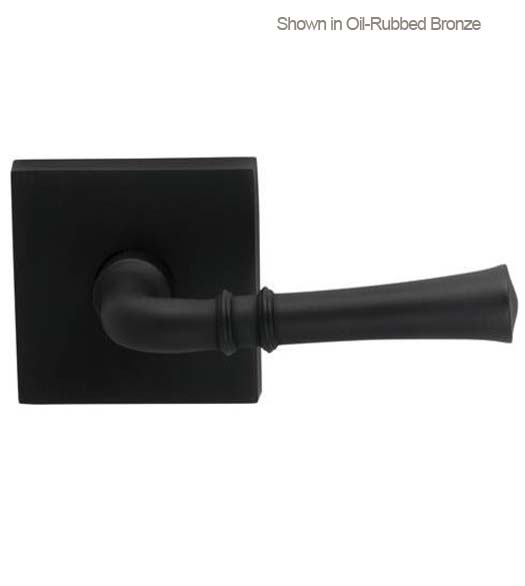 Fluted Door Lever with Square Rose