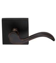 Wave Door Lever with Square Rose, Omnia 895SQ