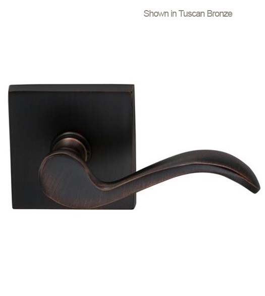 Wave Door Lever with Square Rose