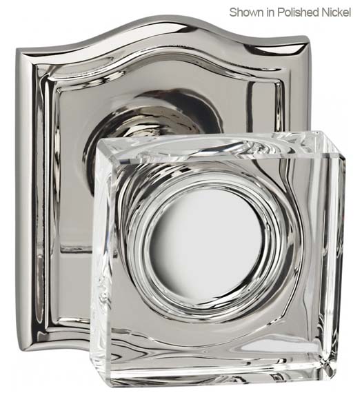 Arched Plate with Square Glass Knob