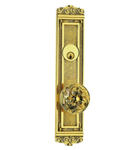 Decorative Floral Door Knob Entry Door Lockset, Omnia D56232