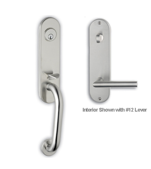Metro Stainless Steel Entrance Handleset