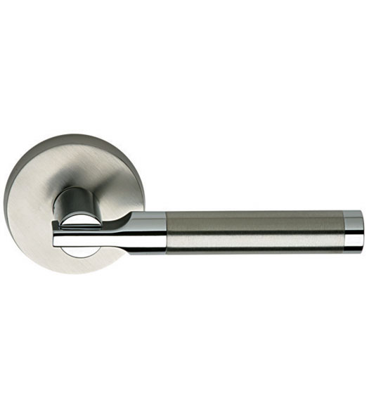 Contemporary Two-Tone Stainless Steel Lever