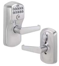 Plymouth Keypad Entry Flex-Lock With Elan Lever, Schlage FE595PLYELA