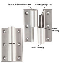 Commercial Aluminum Full Surface Hinge, Pair, TH1100-HK1