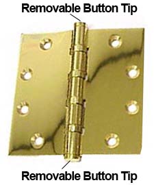 brass hinge removable button tips