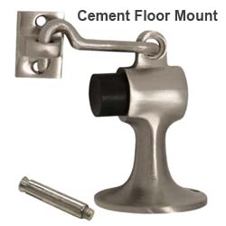 cement floor hook door stops