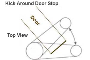 kick around door stops