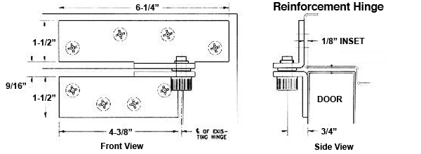 reinforcement hinge dimensions