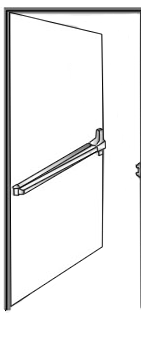 Rim Device on a Single Door
