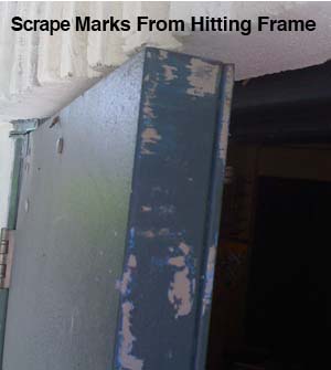 before picture of sagging door