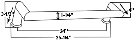 10 inch Stainless Round Offset Pull Size