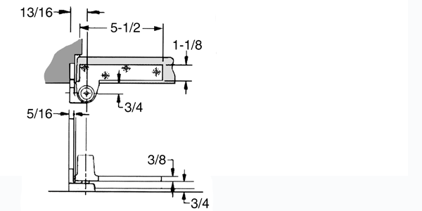 ABH 0195 Heavy Door Pivot Size