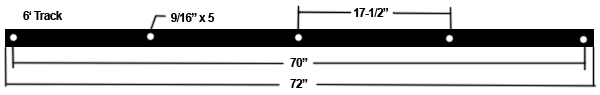 Acorn BH1BI-6 Barn Door Track Specifications