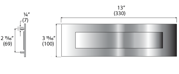 AHI SIG750 Stainless Steel Mail Slot Specifications