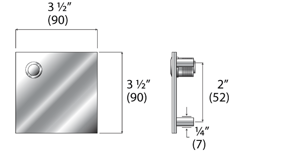 AHI SIG763 Square Doorbell Button Specifications