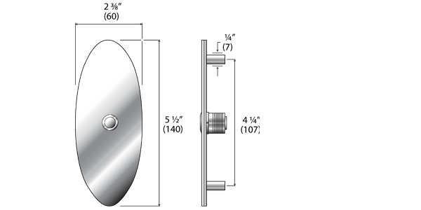 AHI SIG765 Oval Egg Doorbell Button Specifications