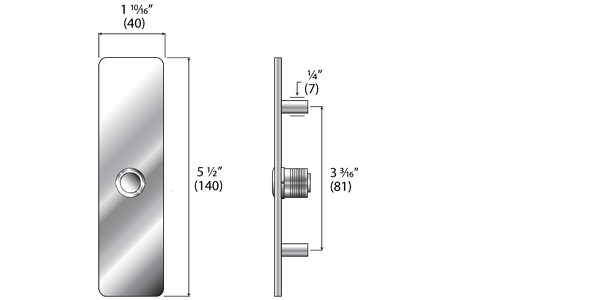 AHI SIG766 Rectangular Doorbell Button Specifications