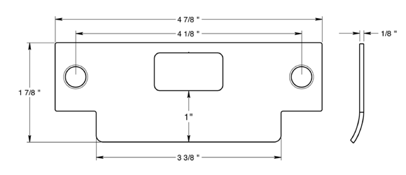ANSI Strike Plate Size