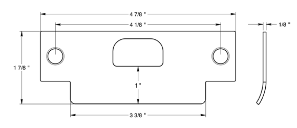 ASA  Strike Plate Size